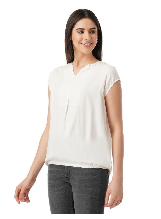 fyltr Women's Fashion Top with Short Sleeves & Elastic Waist | Tops for Women | Tops for Women Western - Image 1